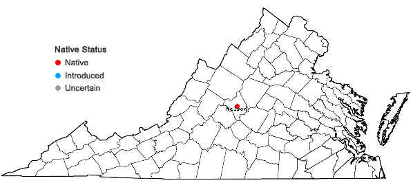 Locations ofCorallorhiza trifida Châtelain in Virginia