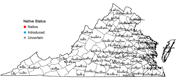 Locations ofGleditsia triacanthos L. in Virginia