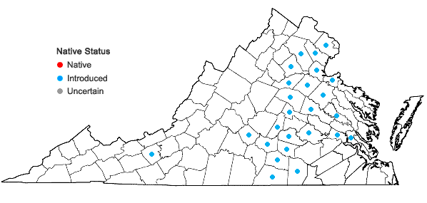 Locations ofHydrilla verticillata (L.f.) Royle in Virginia