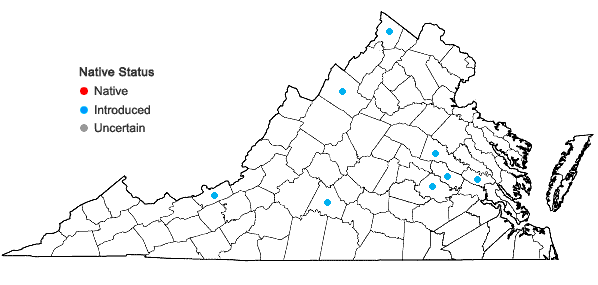 Locations ofCannabis sativa L. in Virginia