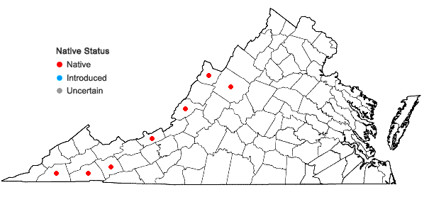 Locations ofDidymodon fallax (Hedw.) R.H. Zander  in Virginia