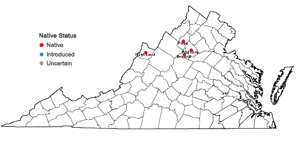 Locations ofGeranium robertianum L. in Virginia