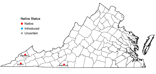 Locations ofHeterocladium macounii Best in Virginia