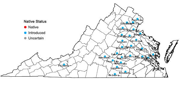 Locations ofHydrilla verticillata (L.f.) Royle in Virginia