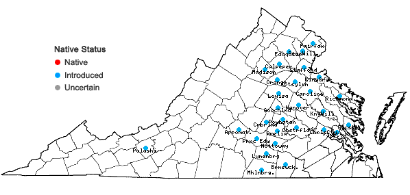 Locations ofHydrilla verticillata (L.f.) Royle in Virginia