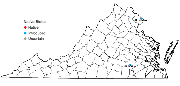 Locations ofVigna unguiculata (L.) Walp. in Virginia